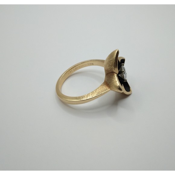 Rare Find 14kt Gold Flower Ring Modernist Mastercraft 1960&#39;s - Picture 4 of 7